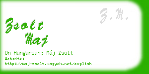 zsolt maj business card