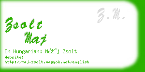 zsolt maj business card